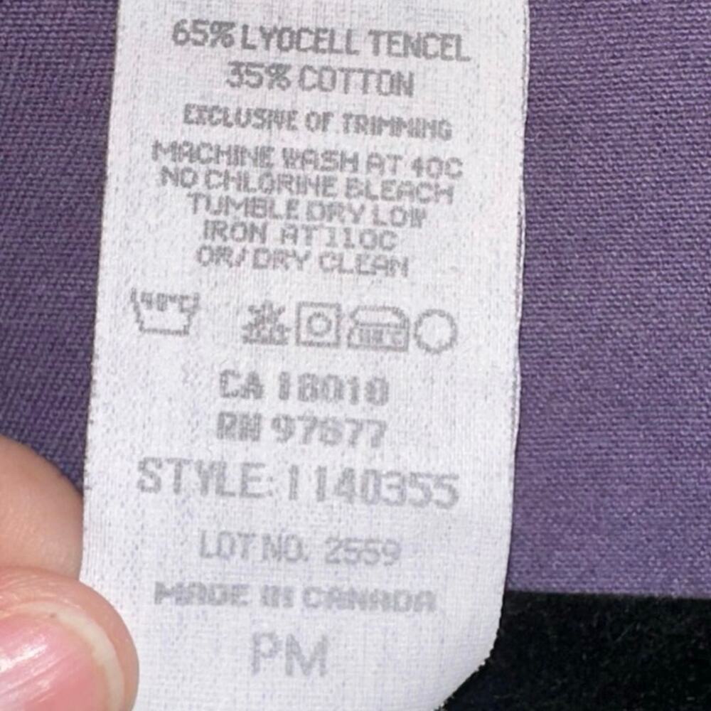 BTB Petite Vintage Purple Button Front Hoodie Jacket - Picture 6 of 6